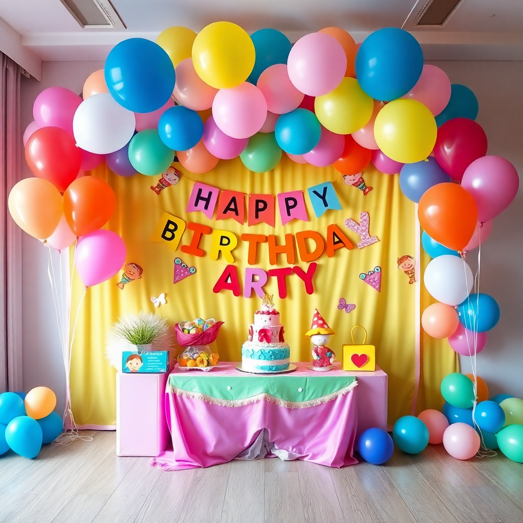 Birthday decoration setup