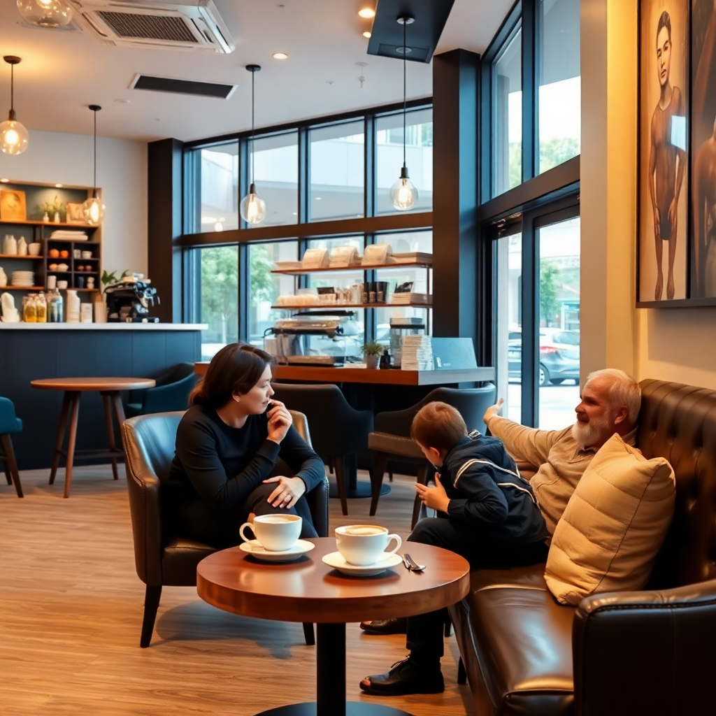 Cafe interior for parents