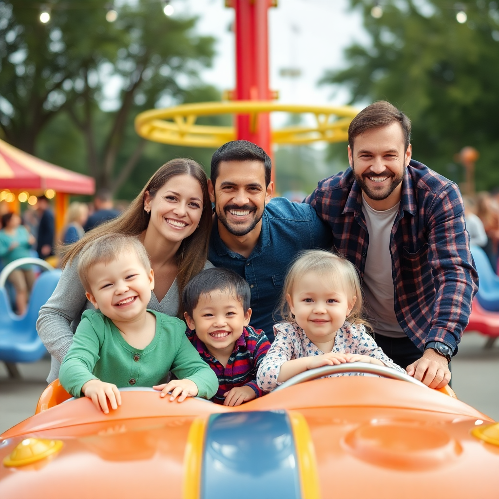 Family enjoying Fun Town together