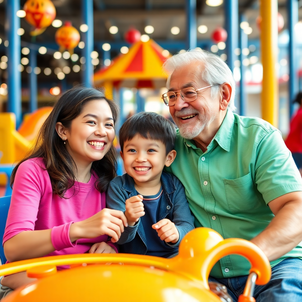 Families having a great time