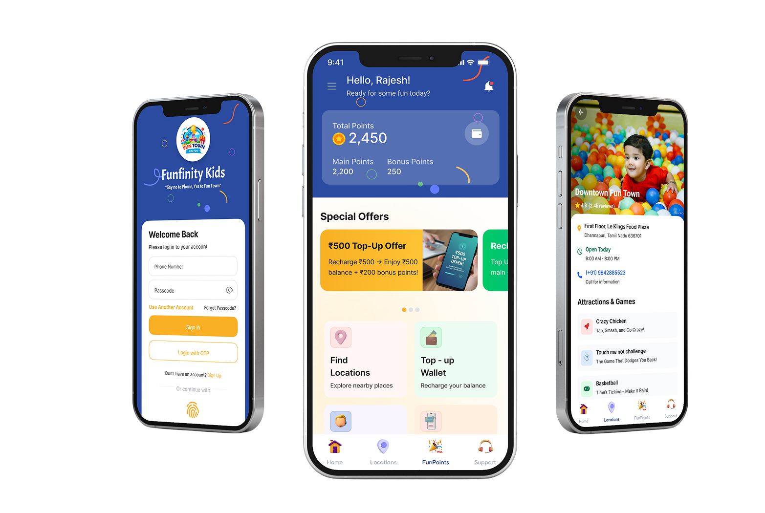 Fun Town mobile app preview